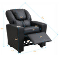 Kids Recliner Chair Black Pvc Black Pvc