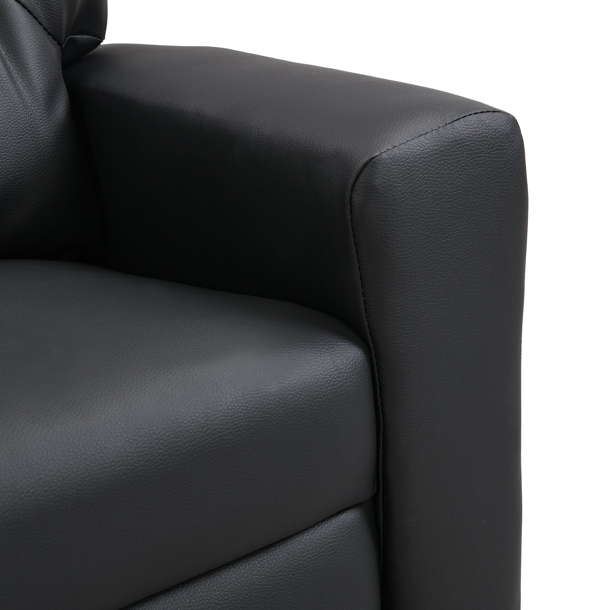 Kids Recliner Chair Black Pvc Black Pvc