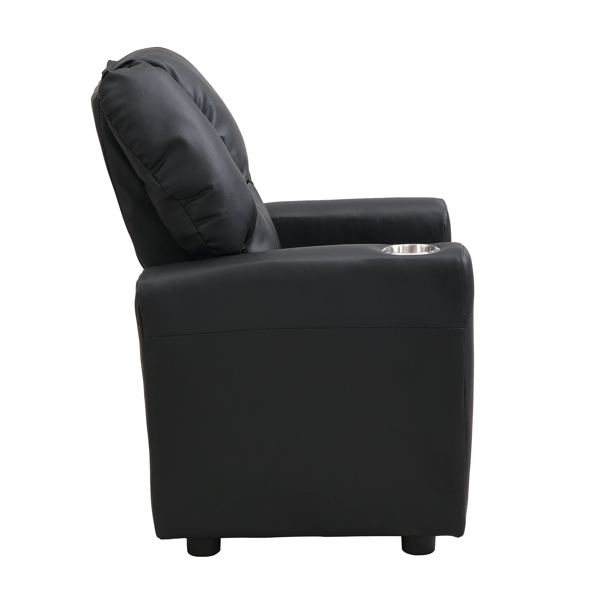 Kids Recliner Chair Black Pvc Black Pvc