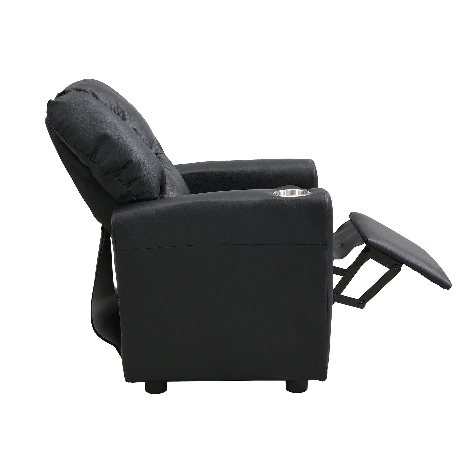 Kids Recliner Chair Black Pvc Black Pvc