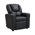 Kids Recliner Chair Black Pvc Black Pvc