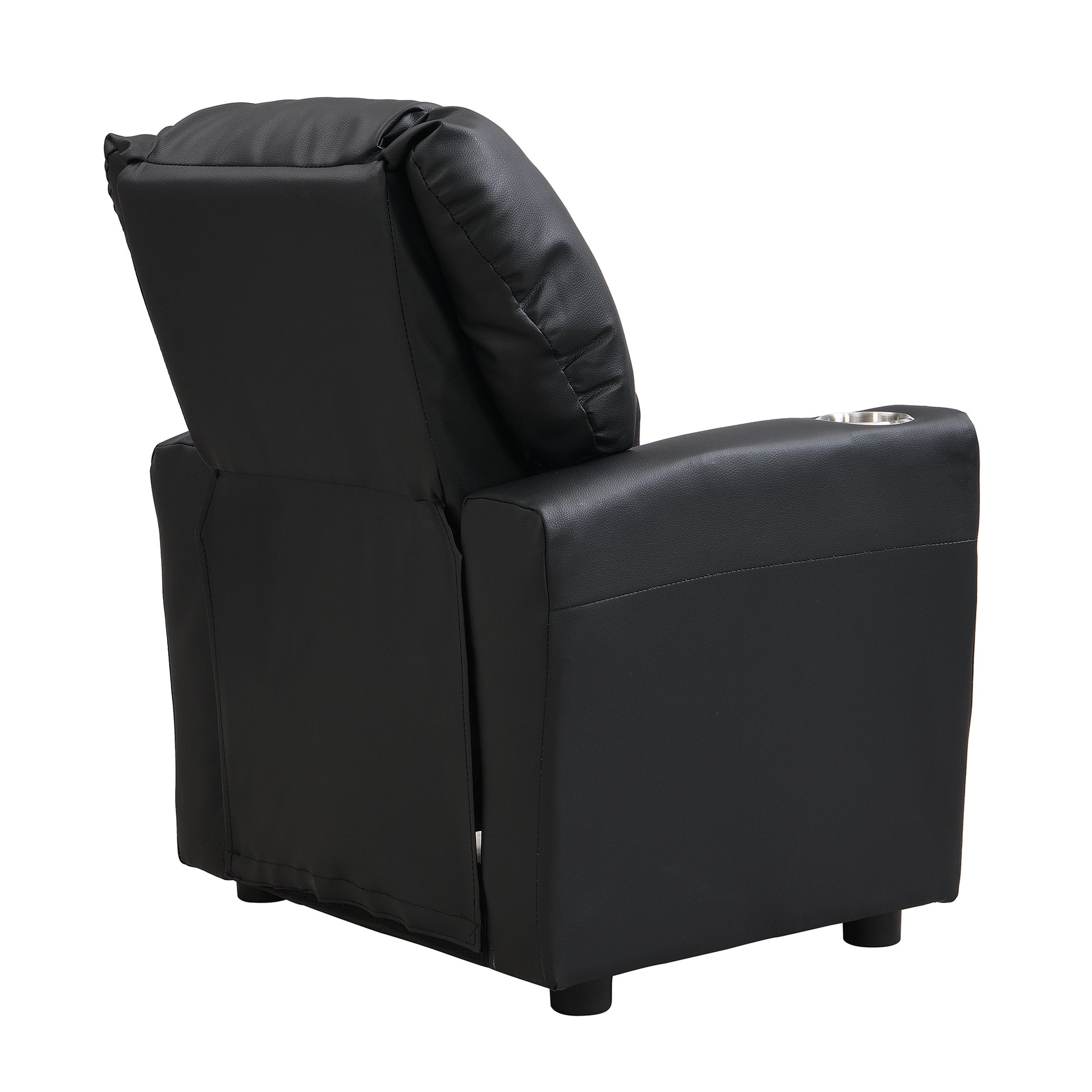 Kids Recliner Chair Black Pvc Black Pvc