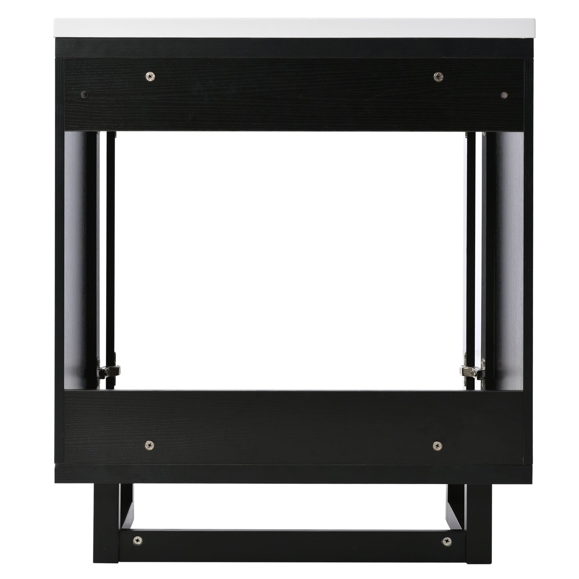 30" Bathroom Vanity Set With Sink, Combo Cabinet, Bathroom Storage Cabinet, Solid Wood Frame Black Solid Wood Mdf