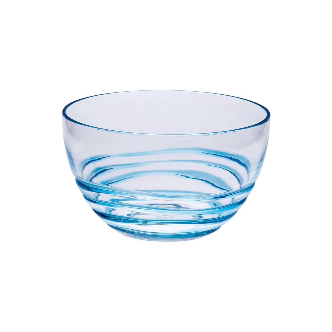 Swirl Acrylic Serving Bowls, Unbreakable Small Plastic Bowls, Soup Bowls, Salad Bowls, Cereal Bowl For Snacks, Bpa Free Blue Acrylic