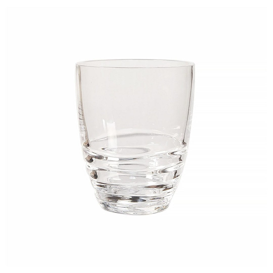 Swirl Acrylic Glasses Drinking Set Of 4 Dof 15Oz , Plastic Drinking Glasses, Bpa Free Cocktail Glasses, Drinkware Set, Drinking Water Glasses Clear Acrylic