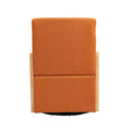 Coolmore 360 Degree Swivel Barrel Club Chair With One Pillow,Modern Comfortable Upholstered Accent Chair,Linen Accent Chair For Living Room,Bedroom Orange Linen Orange Primary Living Space Modern Foam Linen