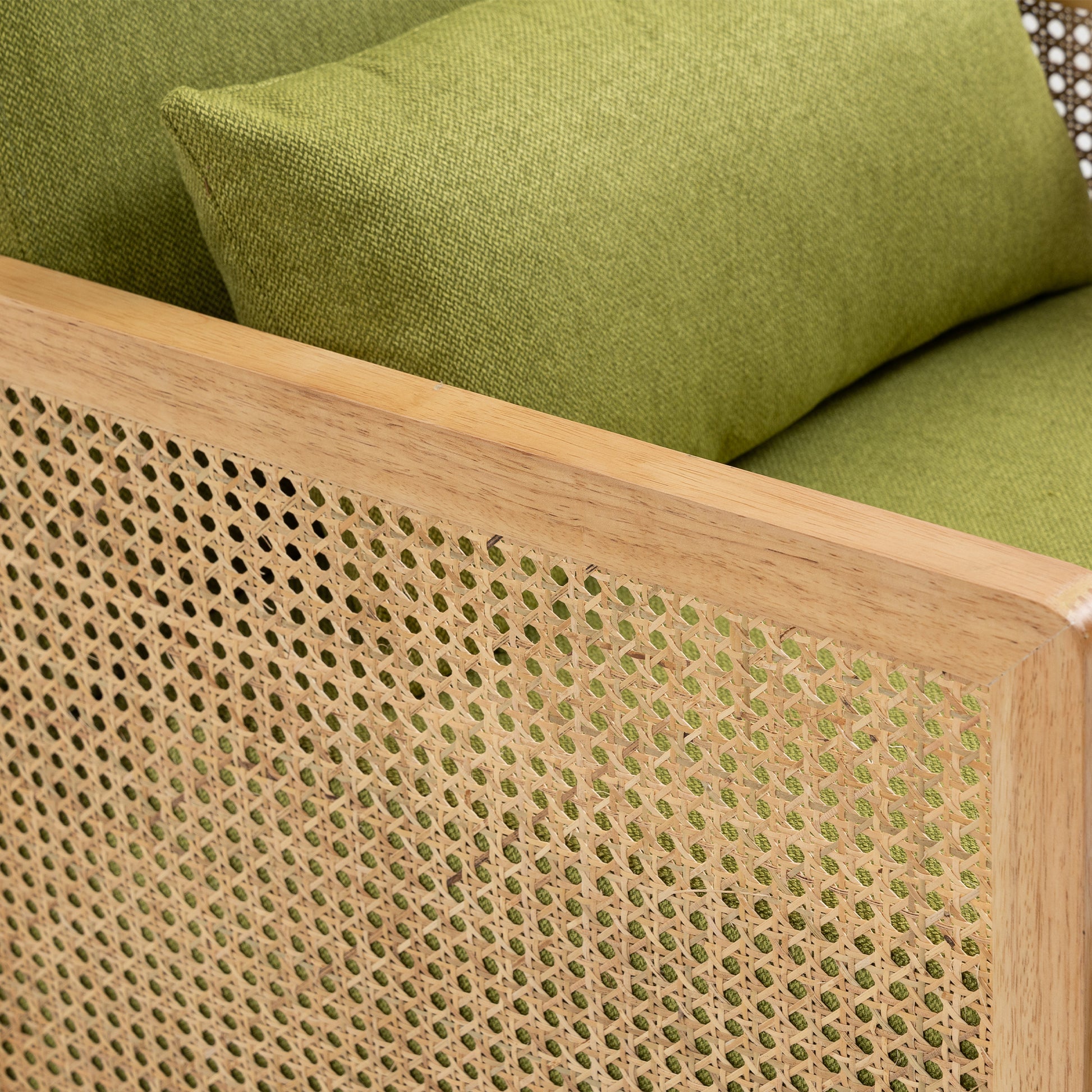 Coolmore 360 Degree Swivel Barrel Club Chair With One Pillow,Modern Comfortable Upholstered Accent Chair,Linen Accent Chair For Living Room,Bedroom Green Linen Green Primary Living Space Modern Foam Linen