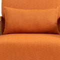 Coolmore 360 Degree Swivel Barrel Club Chair With One Pillow,Modern Comfortable Upholstered Accent Chair,Linen Accent Chair For Living Room,Bedroom Orange Linen Orange Primary Living Space Modern Foam Linen