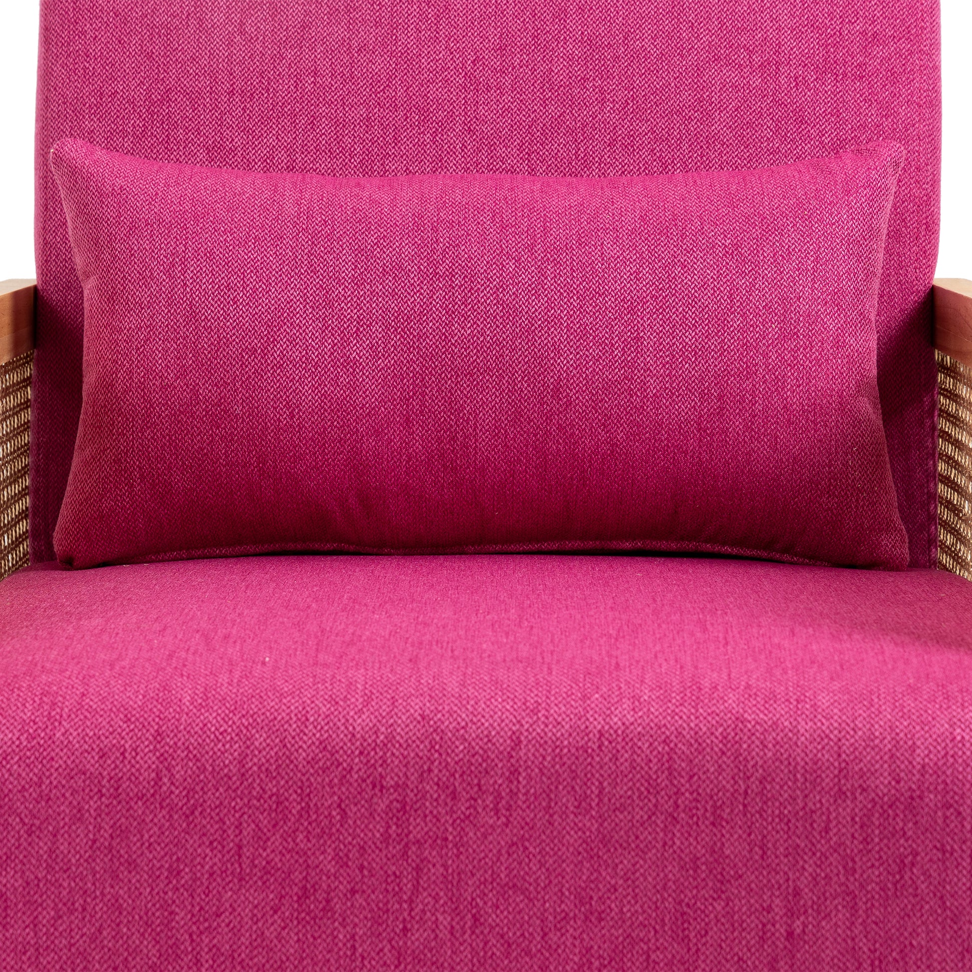 Coolmore 360 Degree Swivel Barrel Club Chair With One Pillow,Modern Comfortable Upholstered Accent Chair,Linen Accent Chair For Living Room,Bedroom Red Rose Linen Rose Red Primary Living Space Modern Foam Linen