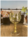 Palm Tree Plastic Wine Glasses Set Of 4 16Oz , Bpa Free Acrylic Wine Glass Set, Unbreakable Red Wine Glasses, White Wine Glasses Clear Acrylic