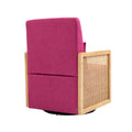 Coolmore 360 Degree Swivel Barrel Club Chair With One Pillow,Modern Comfortable Upholstered Accent Chair,Linen Accent Chair For Living Room,Bedroom Red Rose Linen Rose Red Primary Living Space Modern Foam Linen