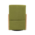 Coolmore 360 Degree Swivel Barrel Club Chair With One Pillow,Modern Comfortable Upholstered Accent Chair,Linen Accent Chair For Living Room,Bedroom Green Linen Green Primary Living Space Modern Foam Linen