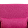 Coolmore 360 Degree Swivel Barrel Club Chair With One Pillow,Modern Comfortable Upholstered Accent Chair,Linen Accent Chair For Living Room,Bedroom Red Rose Linen Rose Red Primary Living Space Modern Foam Linen