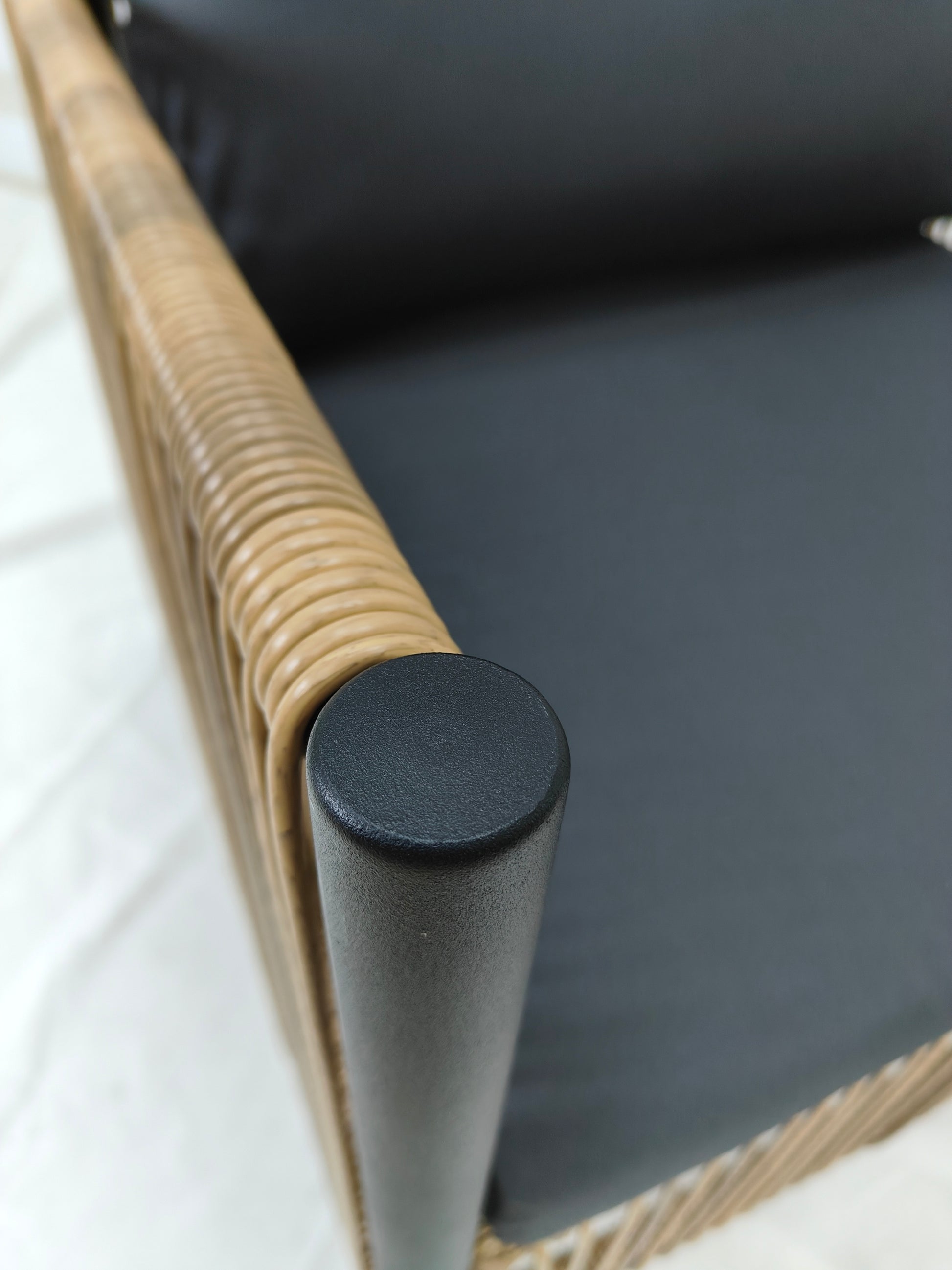 Comming Outdoor Brown Pe Wicker Sofa Set 2 Pieces Single Sofa With Grey Cushion Yes Complete Patio Set Black Brown Seats 2 Garden & Outdoor Modern Sofa Seating Groups Foam Steel