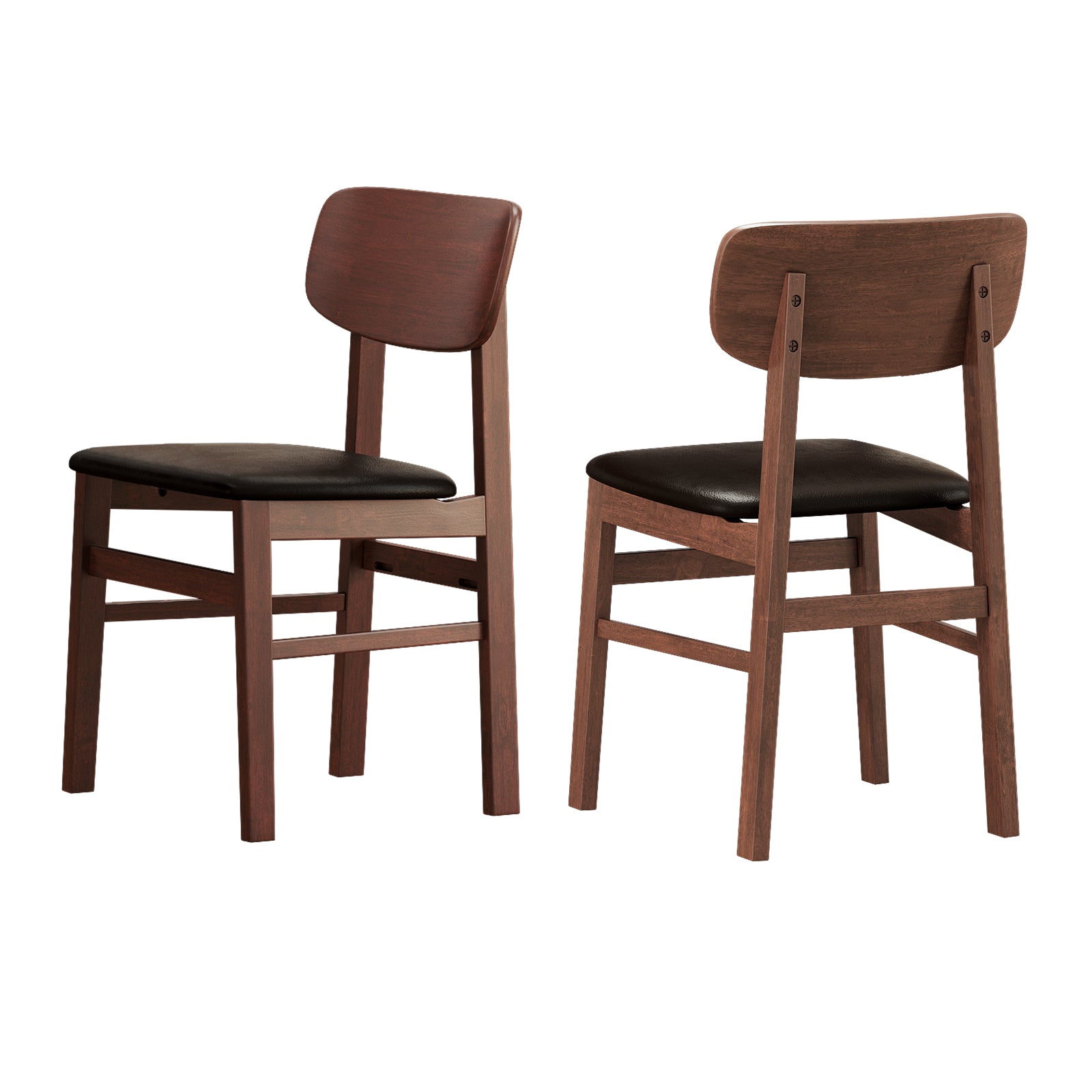 5 Pieces Dining Table Set 1 Dining Table And 4 Chairs Rustic Retro Solid Rubberwood Table And Breakfast Upholstered Stools For Home Kitchen Dining Room Antique Brown Rubber Wood