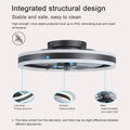 Ceiling Fan With Lights Dimmable Led Black Aluminium Iron