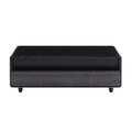 Modern Smart Coffee Table With Built In Fridge, Bluetooth Speaker, Wireless Charging Module, Touch Control Panel, Power Socket, Usb Interface, Outlet Protection, Atmosphere Light, And More, Brown Black Brown Built In Outlets Or Usb Primary Living Space