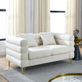 3 Seater 2 Seater Combination Sofa.White Teddy Ivory Ivory Primary Living Space American Design Foam Fabric