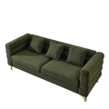 3 Seater 3 Seater Combination Sofa.Green Teddy Green Primary Living Space American Design Foam Fabric