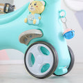 Rocking Horse For Toddlers, Balance Bike Ride On Toys With Push Handle, Backrest And Balance Board For Baby Girl And Boy, Unicorn Kids Riding Birthday Blue Blue Hdpe