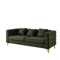 3 Seater 2 Seater Combination Sofa.Green Teddy Green Primary Living Space American Design Foam Fabric