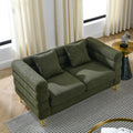 3 Seater 2 Seater Combination Sofa.Green Teddy Green Primary Living Space American Design Foam Fabric