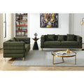 3 Seater 2 Seater Combination Sofa.Green Teddy Green Primary Living Space American Design Foam Fabric