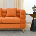 81 Inch Oversized 3 Seater Sectional Sofa, Living Room Comfort Fabric Sectional Sofa Deep Seating Sectional Sofa, Soft Sitting With 3 Pillows For Living Room,Bedroom,Office.,Orange Teddy W834S00034 Orange Primary Living Space American Design Foam Fabric