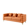 3 Seater 3 Seater Combination Sofa.Orange Teddy Orange Primary Living Space American Design Foam Fabric