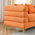 3 Seater 3 Seater Combination Sofa.Orange Teddy Orange Primary Living Space American Design Foam Fabric