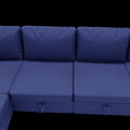 United We Win Modular Sectional Sofa U Shaped Modular Couch With Reversible Chaise Modular Sofa Sectional Couch With Storage Seats Navy Linen