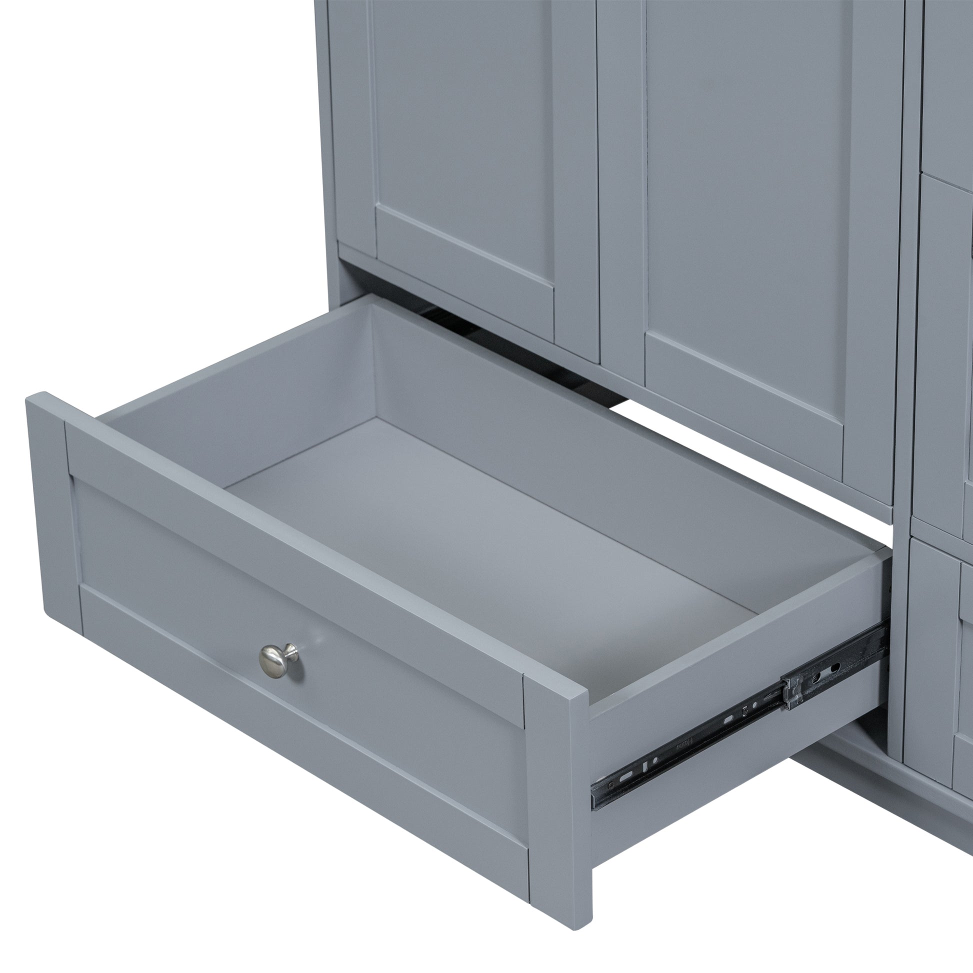 Cabinet Only 36" Bathroom Vanity Grey Blue Sink Not Included Grey Blue Solid Wood Mdf