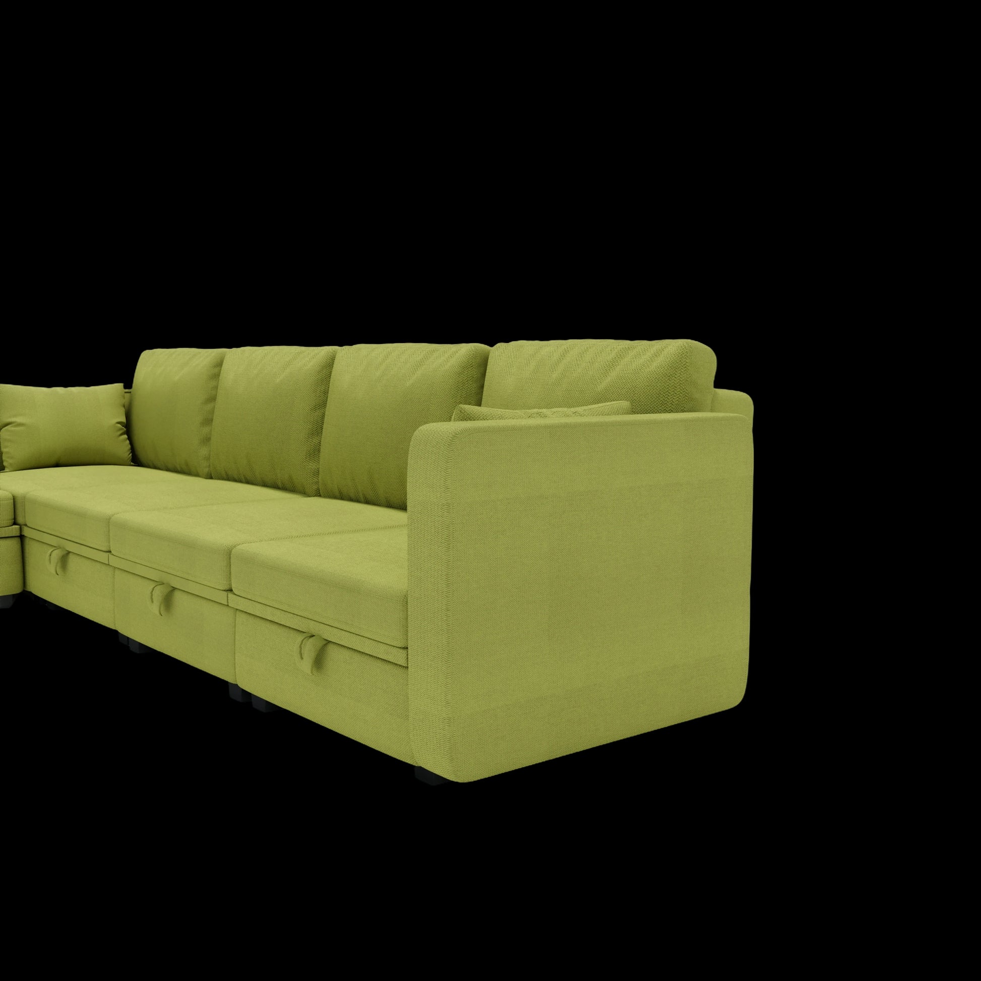 United We Win Modular Sectional Sofa U Shaped Modular Couch With Reversible Chaise Modular Sofa Sectional Couch With Storage Seats Olive Linen