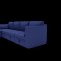United We Win Modular Sectional Sofa U Shaped Modular Couch With Reversible Chaise Modular Sofa Sectional Couch With Storage Seats Navy Linen
