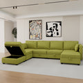 United We Win Modular Sectional Sofa U Shaped Modular Couch With Reversible Chaise Modular Sofa Sectional Couch With Storage Seats Olive Linen