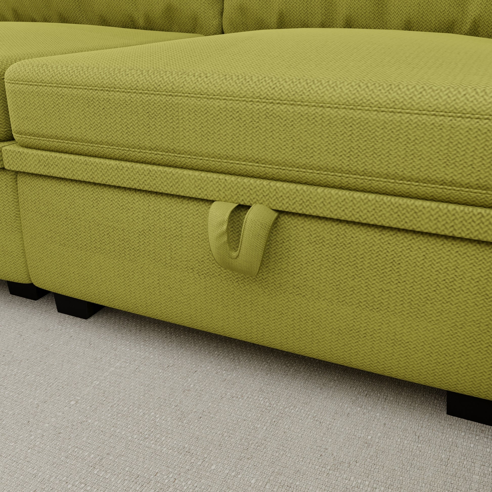 United We Win Modular Sectional Sofa U Shaped Modular Couch With Reversible Chaise Modular Sofa Sectional Couch With Storage Seats Olive Linen