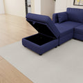 United We Win Modular Sectional Sofa U Shaped Modular Couch With Reversible Chaise Modular Sofa Sectional Couch With Storage Seats Navy Linen