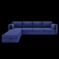 United We Win Modular Sectional Sofa U Shaped Modular Couch With Reversible Chaise Modular Sofa Sectional Couch With Storage Seats Navy Linen