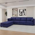 United We Win Modular Sectional Sofa U Shaped Modular Couch With Reversible Chaise Modular Sofa Sectional Couch With Storage Seats Navy Linen