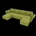 United We Win Modular Sectional Sofa U Shaped Modular Couch With Reversible Chaise Modular Sofa Sectional Couch With Storage Seats Olive Linen