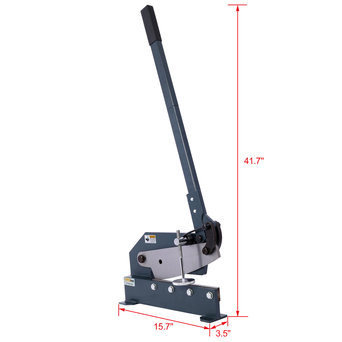 Industrial 10 Inch Sheet Metal Plate Shear, Solid Construction Mounting Type Metal Shear, High Precision Manual Hand Plate Shear Gray Metal