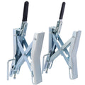 Quick Locking Chock,Axel Chock Wheel Stabilizer For Rv, Trailer, Camper Universal Quick Lock Tire Stop For Dual Axle Vehicles Fits Up To 6 Inches Pair Silver Steel