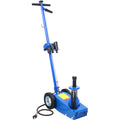 22 Ton Hydraulic Floor Jack Air Operated Axle Bottle Jack With 4 Extension Saddle Set Built In Wheels, Blue Blue Metal