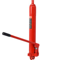 Hydraulic Long Ram Jack With Single Piston Pump And Clevis Base Fits: Garage Shop Cranes, Engine Hoists, And More : 8 Ton 16,000 Lb Capacity, Red Red Steel