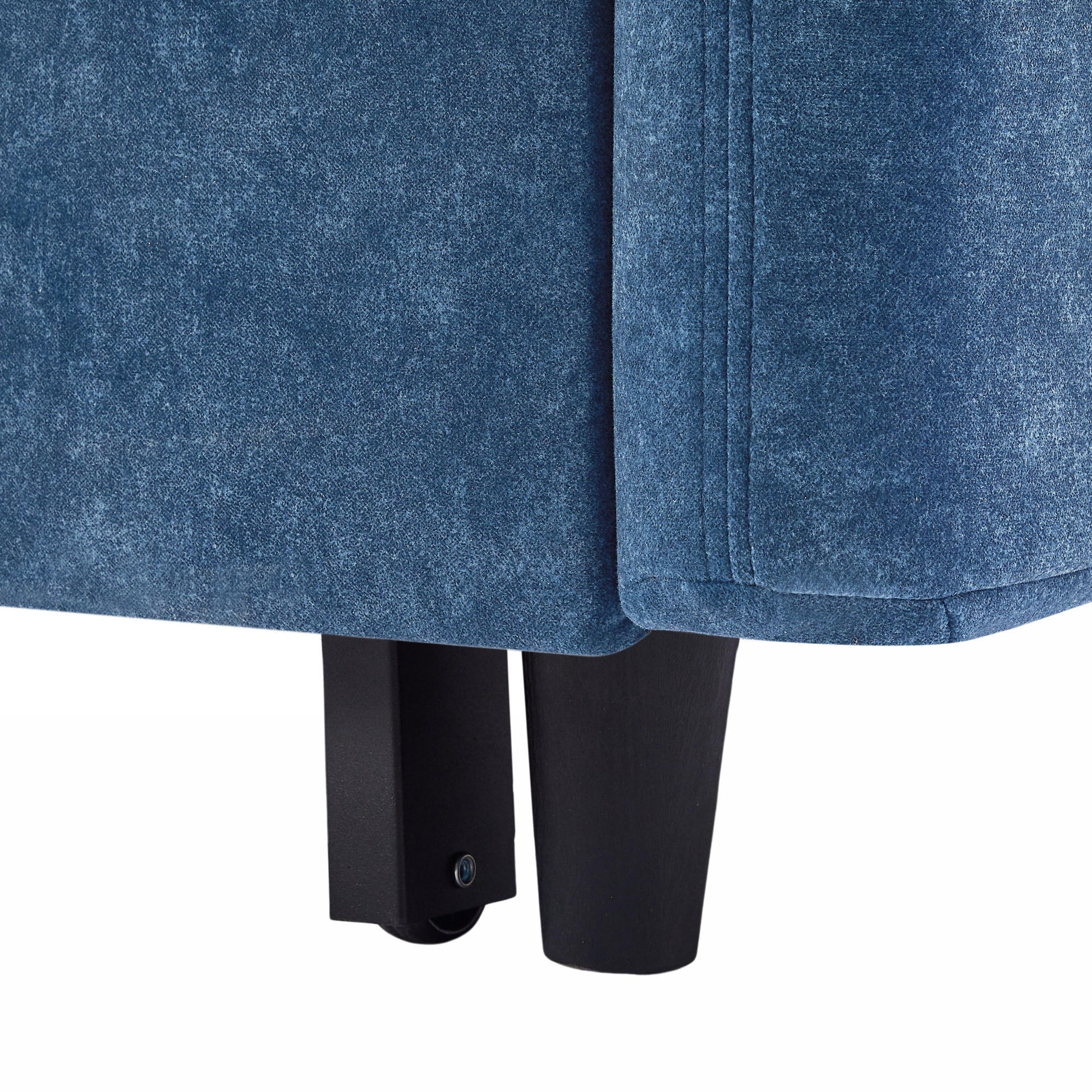 55.1" Pull Out Sleep Sofa Bed Loveseats Sofa Couch With Adjsutable Backrest, Storage Pockets, 2 Soft Pillows, Usb Ports For Living Room, Bedroom, Apartment, Office, Blue Old Sku Wf307821Aac Blue Foam Microfiber