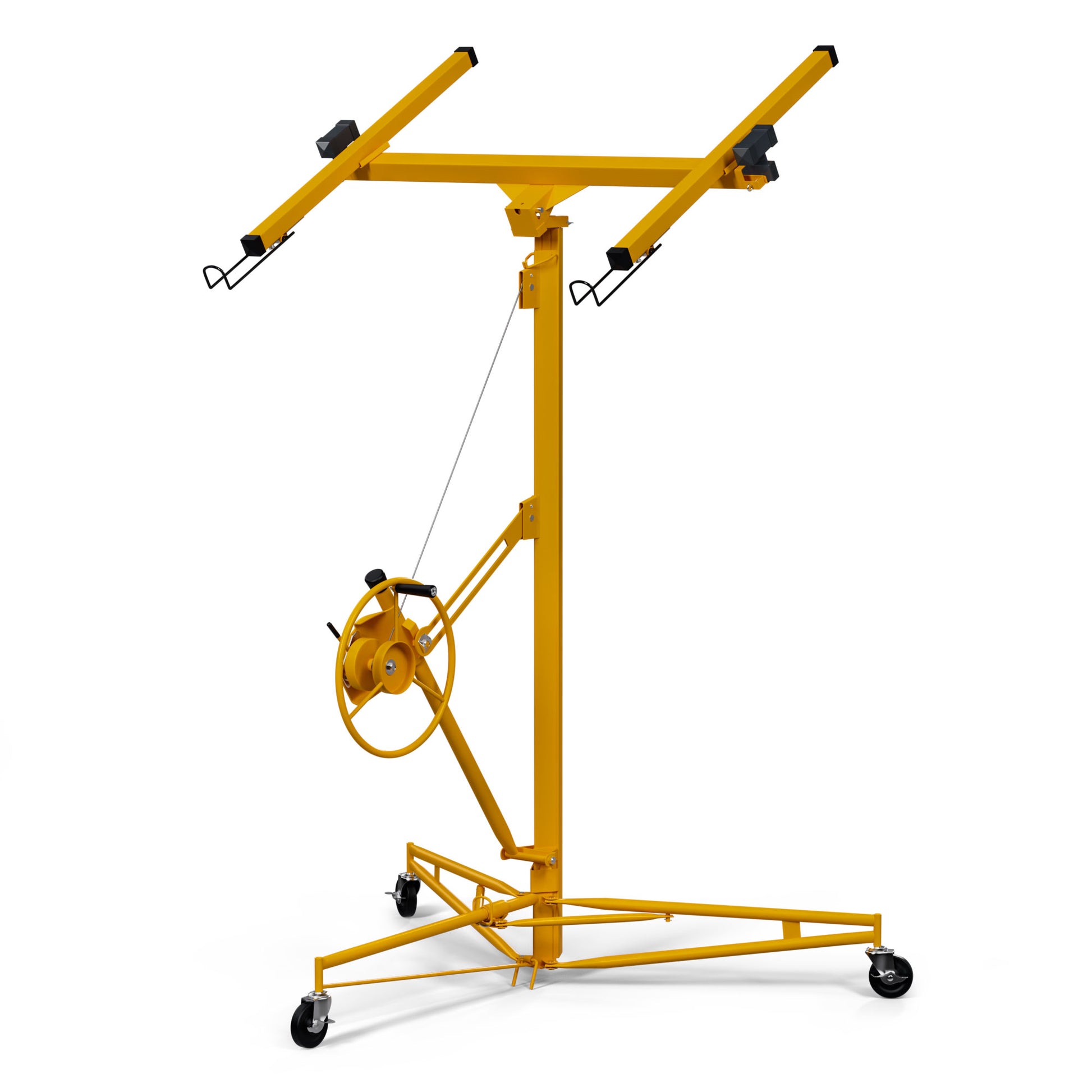 16Ft Lift Drywall Panel Hoist Jack For Ceiling Yellow Yellow Iron Plastic