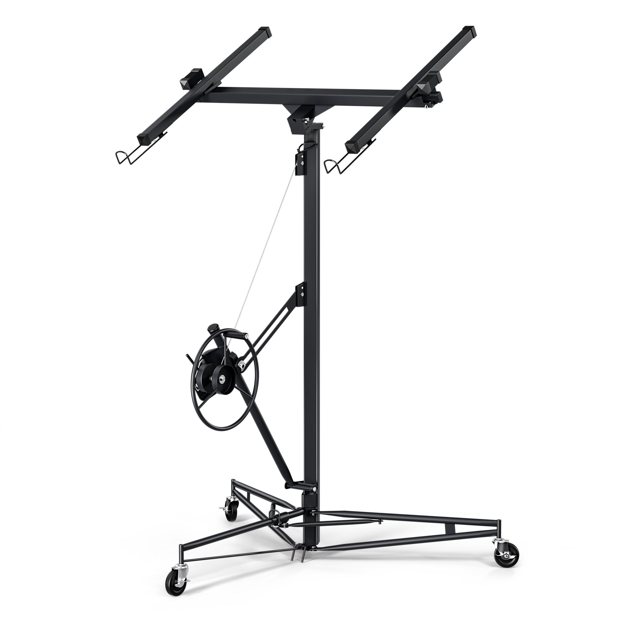 16Ft Lift Drywall Panel Hoist Jack For Ceiling Black Black Iron Plastic