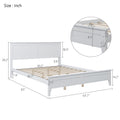 Modern White Solid Wood Queen Platform Bed Old Sku:Wf283525Aak White Solid Wood