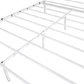 Heavy Duty Twin Over Full Metal Bunk Bed, Easy Assembly With Enhanced Upper Level Guardrail, White Box Spring Not Required Twin White Metal Bedroom Bunk Metal