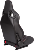 Racing Seatbucket Seats Black Red Vinyl